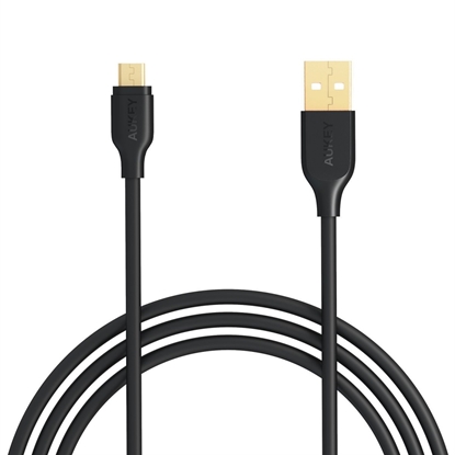 Attēls no CB-MD1 Black szybki kabel Quick Charge micro USB-USB | 1m | 480 Mbps