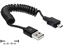 Attēls no Delock Cable USB 2.0-A male  USB micro-B male coiled cable