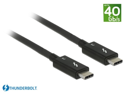 Attēls no Thunderbolt™ 3 (40 Gbs) USB-C™ cable male  male passive 0.5 m 5 A black