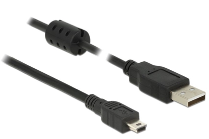 Attēls no Delock Cable USB 2.0 Type-A male  USB 2.0 Mini-B male 3.0 m black