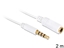 Изображение Delock Extension Cable Audio Stereo Jack 3.5 mm male  female IPhone 4 pin 2 m