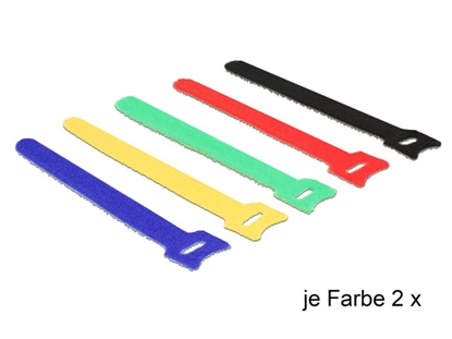 Attēls no Delock Hook-and-loop fasteners coloured L 150 x W 12 mm 10 pieces