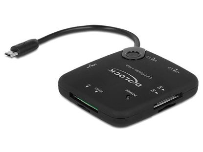 Изображение Delock Micro USB OTG Card Reader + 3 port USB Hub