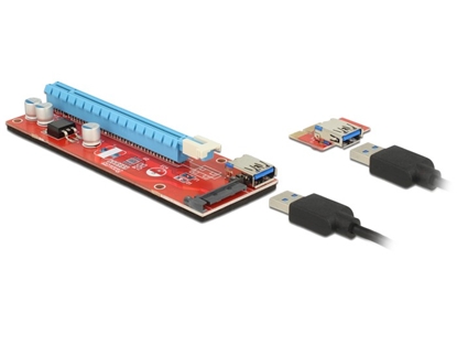 Изображение Delock Riser Card PCI Express x1 - x16 with 60 cm USB cable