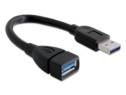 Attēls no Delock Extension cable USB 3.0 A-A 15 cm male  female