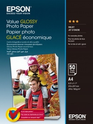 Attēls no Epson Value Glossy Photo Paper A 4, 50 Sheet, 183 g S 400036