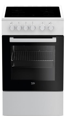 Picture of Beko FSS57000GW cooker Freestanding cooker Ceramic Black, White A