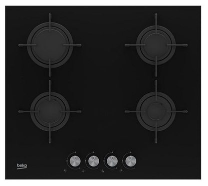 Picture of Beko HILG 64220 S Black Built-in Gas 4 zone(s)