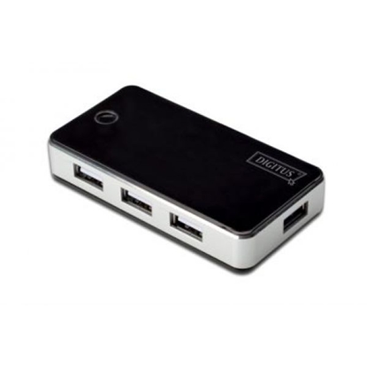 Picture of DIGITUS USB 2.0 7-Port Hub black incl. ext. Power Supply 5V , 1m