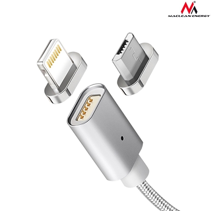 Picture of Kabel lightning USB magnetyczny silver MCE161- Quick & Fast Charge