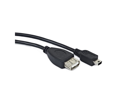 Attēls no Kabelis Gembird OTG USB Female - MiniUSB Male 2.0 0.15m Black