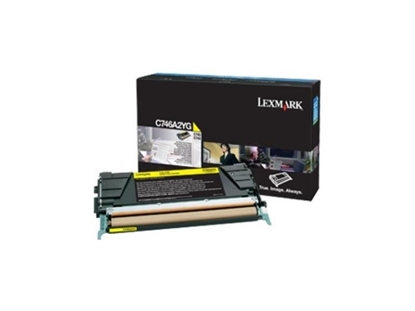Picture of Lexmark C746A3YG toner cartridge 1 pc(s) Original Yellow