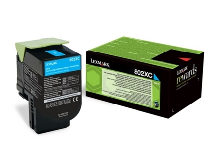 Picture of Lexmark 80C2XCE toner cartridge 1 pc(s) Original Cyan