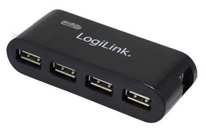 Attēls no Logilink USB-HUB 4-Port m. Netzteil    schwarz