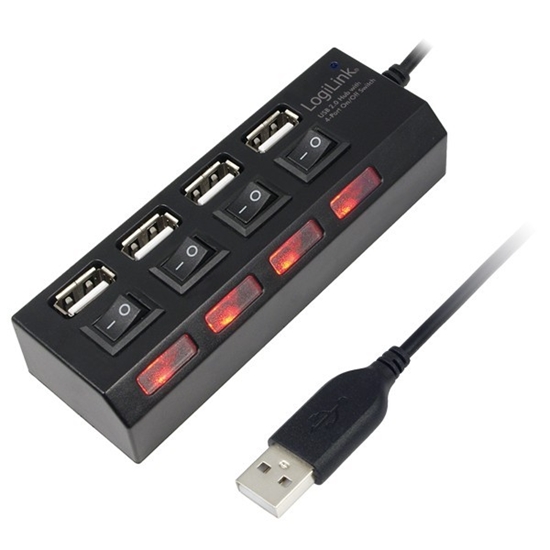 Picture of Logilink USB 2.0 HUB 4-port black
