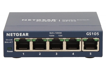 Picture of Netgear GS105 Unmanaged Gigabit Ethernet (10/100/1000) Blue