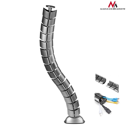 Изображение Organizator maskownica kabli do biurka MC-768 S srebrna