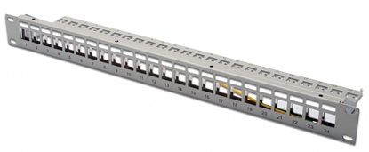 Picture of DIGITUS Patchpanel   1HE 24-Port Modular Patchpanel grau