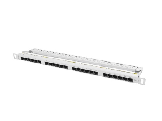 Picture of Lanberg Patch panel 0.5U 19" 24x RJ-45 Kat.6 Szary (PPU6-0024-S)