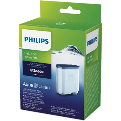 Picture of Philips Calc and Water filter CA6903/10 Same as CA6903/00 No descaling up to 5000 cups* Prolong machine lifetime 1x AquaClean Filter