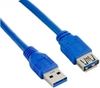 Изображение Przedłużacz kabla USB 3.0 AM-AF niebieski 1.8M 