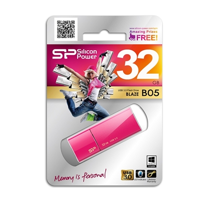 Attēls no Silicon Power flash drive 32GB Blaze B05 USB 3.0, pink