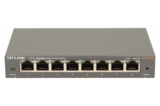 Изображение TP-Link TL-SG108E network switch Managed L2 Gigabit Ethernet (10/100/1000) Black