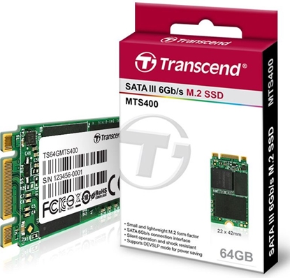 Attēls no Transcend SSD MTS400S       64GB M.2 SATA III