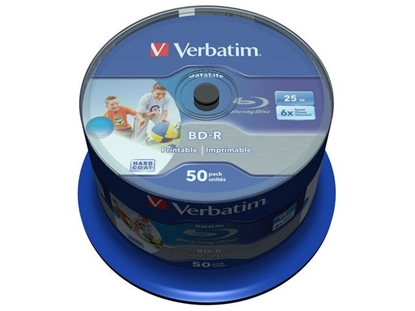 Obrazek 1x50 Verbatim BD-R Blu-Ray 25GB 6x Speed DL Wide Printable CB