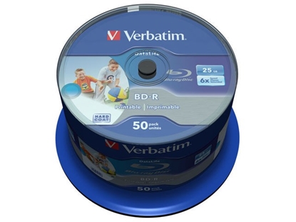 Изображение 1x50 Verbatim BD-R Blu-Ray 25GB 6x Speed DL Wide Printable CB