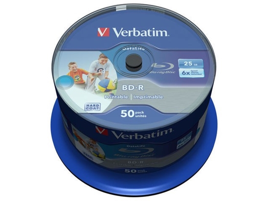 Picture of 1x50 Verbatim BD-R Blu-Ray 25GB 6x Speed DL Wide Printable CB