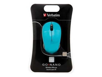 Attēls no Verbatim Go Nano Wireless Mouse Caribbean Blue       49044