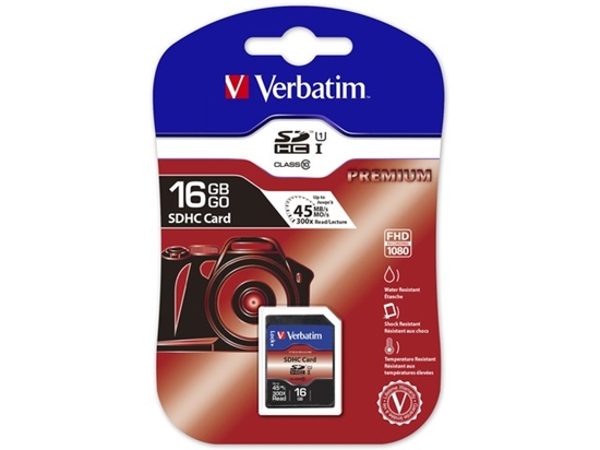 Изображение Verbatim SDHC Card 16GB Class 10