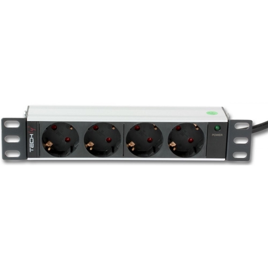 Picture of Techly LISTWA ZASILAJCA RACK 10  1U 250V/16A 4X SCHUKO 1,8M (100464)
