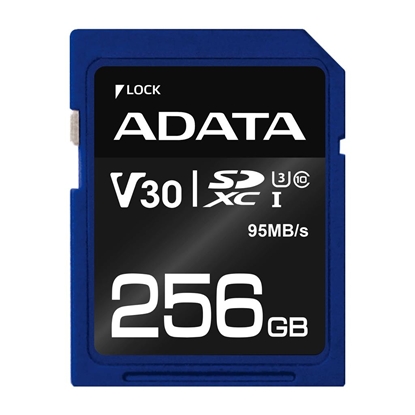 Attēls no MEMORY SDXC 256GB V30/ASDX256GUI3V30S-R ADATA