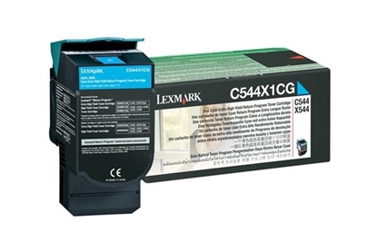 Picture of Lexmark C544, X544 Cyan Extra High Yield Return Program Toner Cartridge