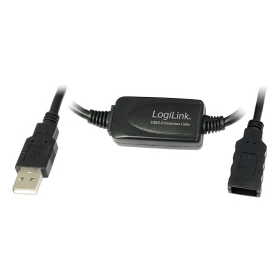 Picture of Kabel USB LogiLink USB-A - USB-A 15 m Czarny (UA0145)