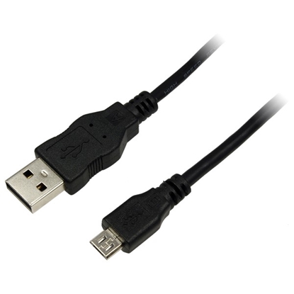 Attēls no Kabel USB LogiLink USB-A - microUSB 0.6 m Czarny (CU0057)