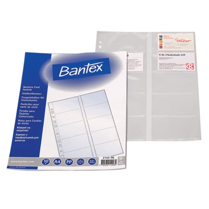 Obrazek HAMELIN Kabatas vizītkartēm Bantex A4 (105x55mm), 10 gab./iepak.