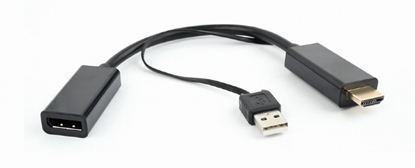 Attēls no Gembird Conventer HDMI Male to DisplayPort Female Black 4K