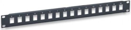 Picture of Intellinet Network Solutions Pusty 16-portowy panel do moduów Keystone 1U 19" czarny (513593)
