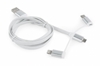 Picture of Gembird USB Male - MicroUSB/Type C/Lightning Male 1m White