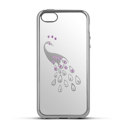 Picture of Beeyo Peacock Silicone Back Case For Samsung G920 Galaxy S6 Transparent - Silver