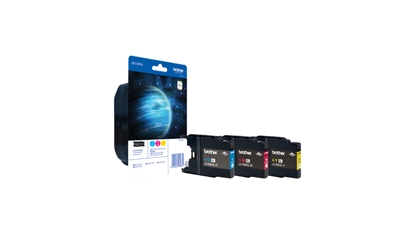 Изображение Brother LC1280XLRBWBP ink cartridge 3 pc(s) Original Cyan, Magenta, Yellow