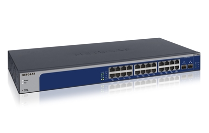 Attēls no Netgear XS724EM Managed L2 10G Ethernet (100/1000/10000) 1U Blue, Grey