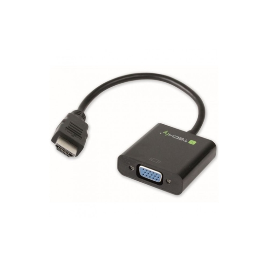 Picture of Adapter AV Techly HDMI - D-Sub (VGA) + Jack 3.5mm czarny (306493)