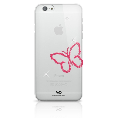 Picture of White Diamonds Lipstick Butterfly Case With Swarovski Crystals for Apple iPhone 6 / 6S Transparent