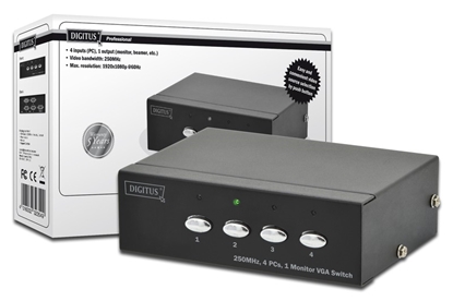 Attēls no Digitus VGA Switch 4 PCs, 1 Monitor