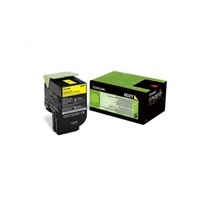 Picture of Lexmark 802Y toner cartridge 1 pc(s) Original Yellow