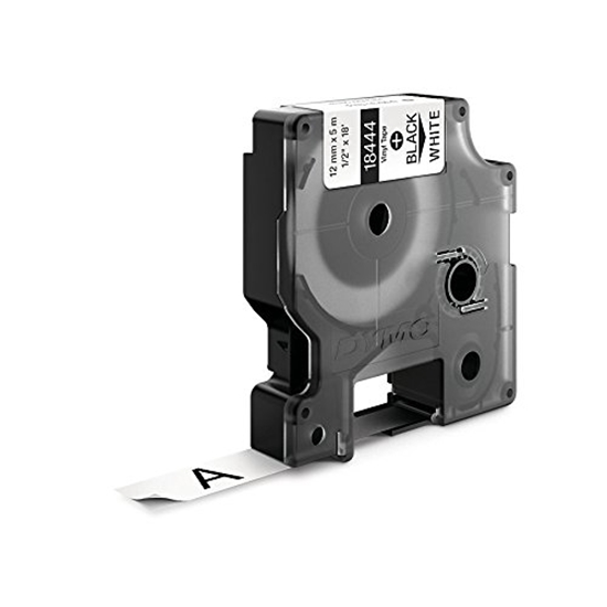 Изображение Dymo Rhino Label IND, Vinyl 12 mm x 5,5 m black to white